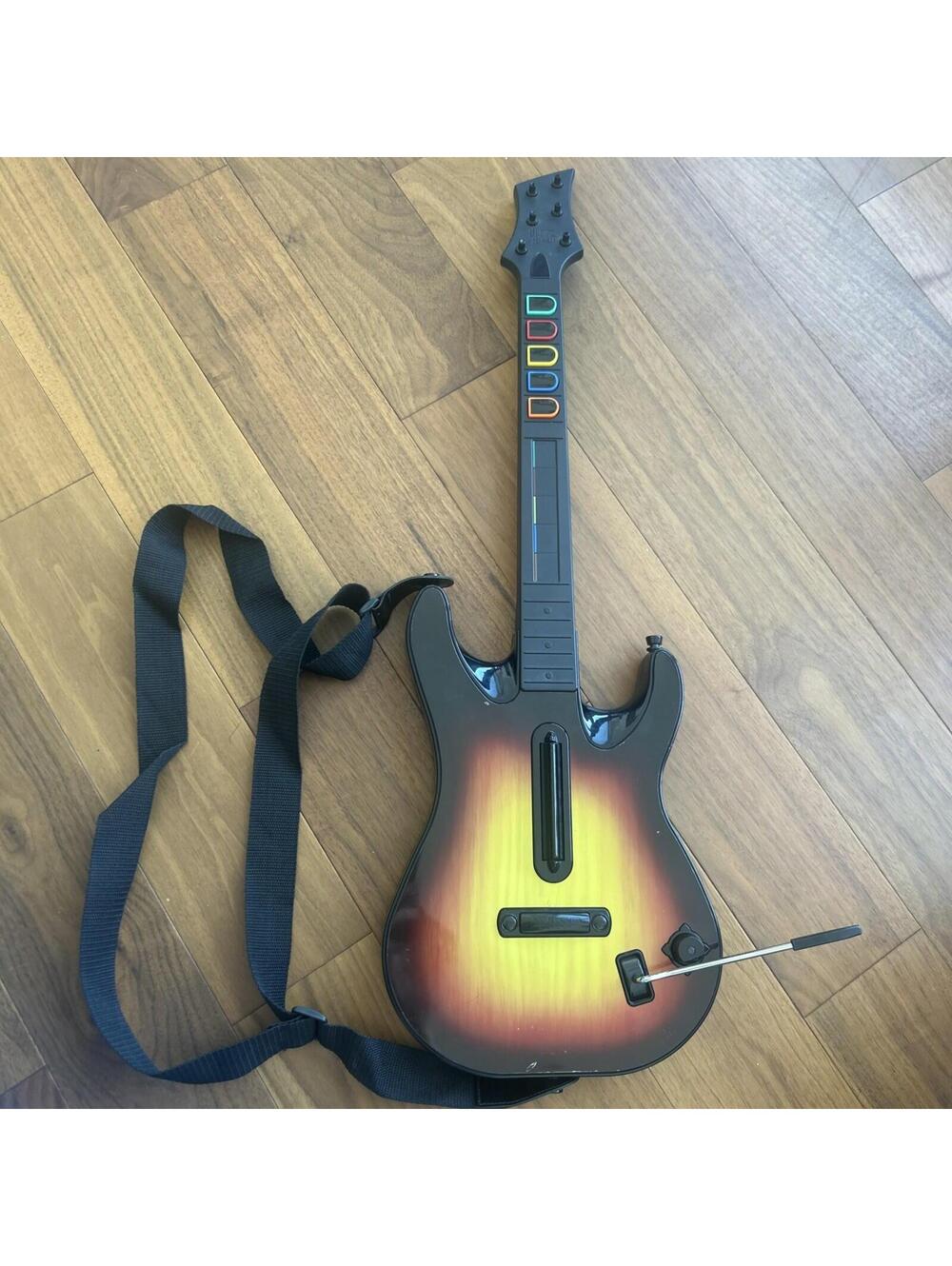 Red Octane Guitar Hero Sunburst Wireless Guitar PS2 *NO DONGLE* UNTESTED